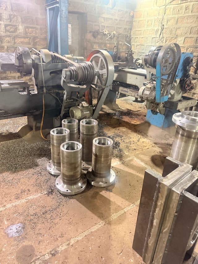 Lathe Workshop with Precision Flanges